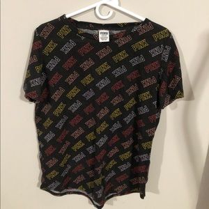 Multi color pink tee shirt